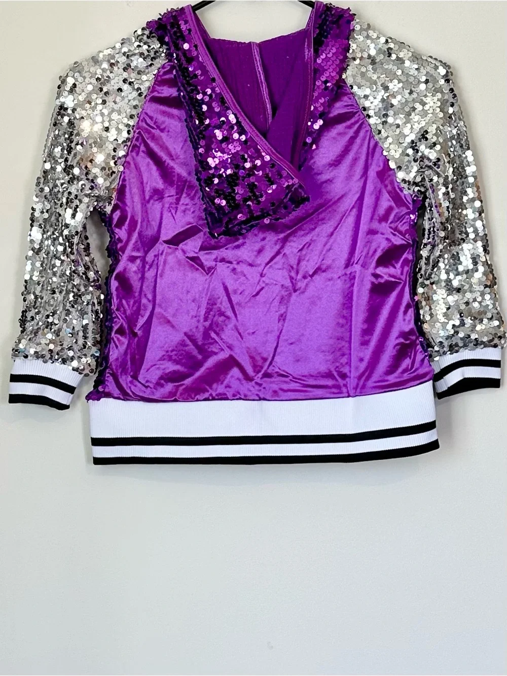 Weissman Girls Hip Hop Purple Sequin Dance Jacket - Size: MC